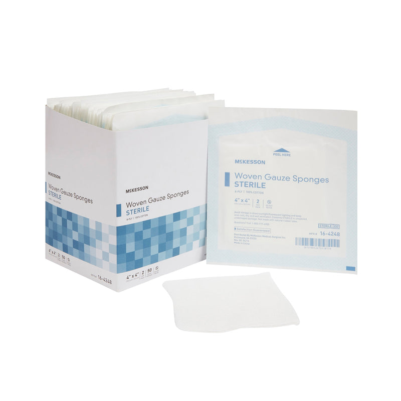 McKesson Sterile Gauze Sponge, 4 x 4 Inch, 1 Case of 600