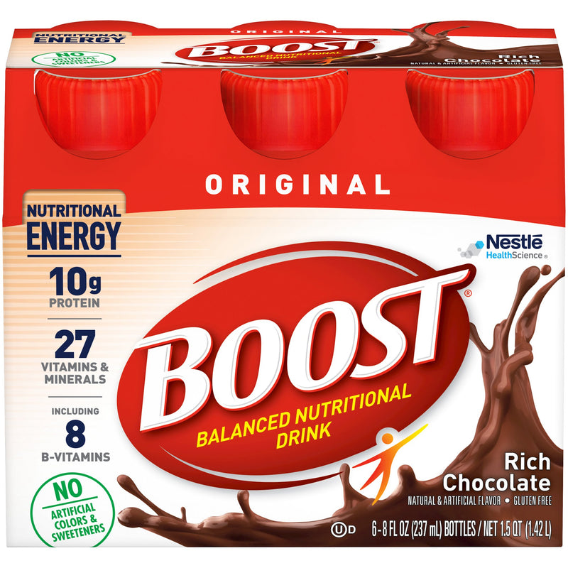 Boost® Original Chocolate Oral Supplement, 8 oz. Bottle, 1 Pack of 6 (Nutritionals) - Img 1