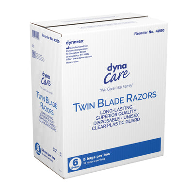 dynaCare® Twin Blade Disposable Razor, 1 Case of 300 (Hair Removal) - Img 3