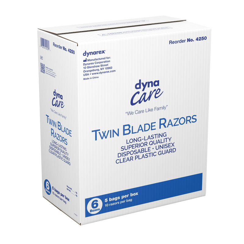 dynaCare® Twin Blade Disposable Razor, 1 Box of 50 (Hair Removal) - Img 3