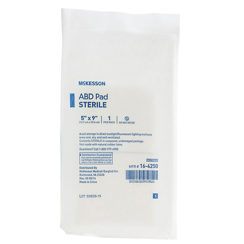 McKesson Sterile Abdominal Pad, 5 x 9 Inch, 1 Box of 20 (General Wound Care) - Img 7