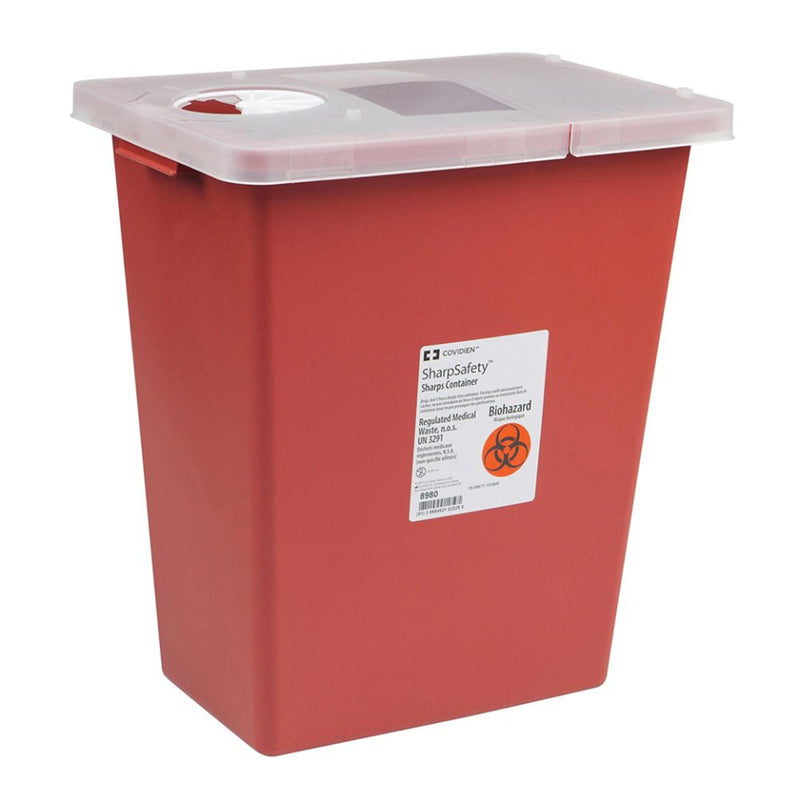 SharpSafety™ Multi-purpose Sharps Container, 8 Gallon, 17½ x 15½ x 11 Inch, 1 Each () - Img 2