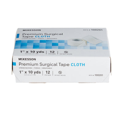 McKesson Paper Medical Tape, 1/2 Inch x 10 Yard, White, 1 Case of 240