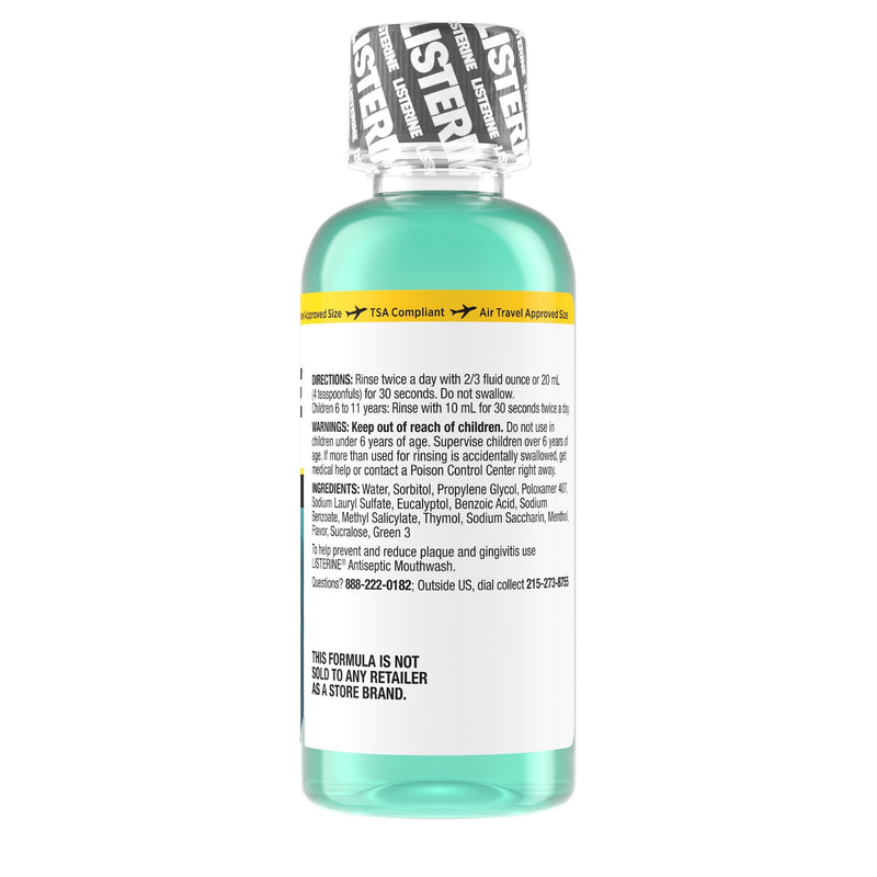 Listerine® Zero® Clean Mint Mouthwash, 3.2 oz. Bottle, 1 Each (Mouth Care) - Img 2