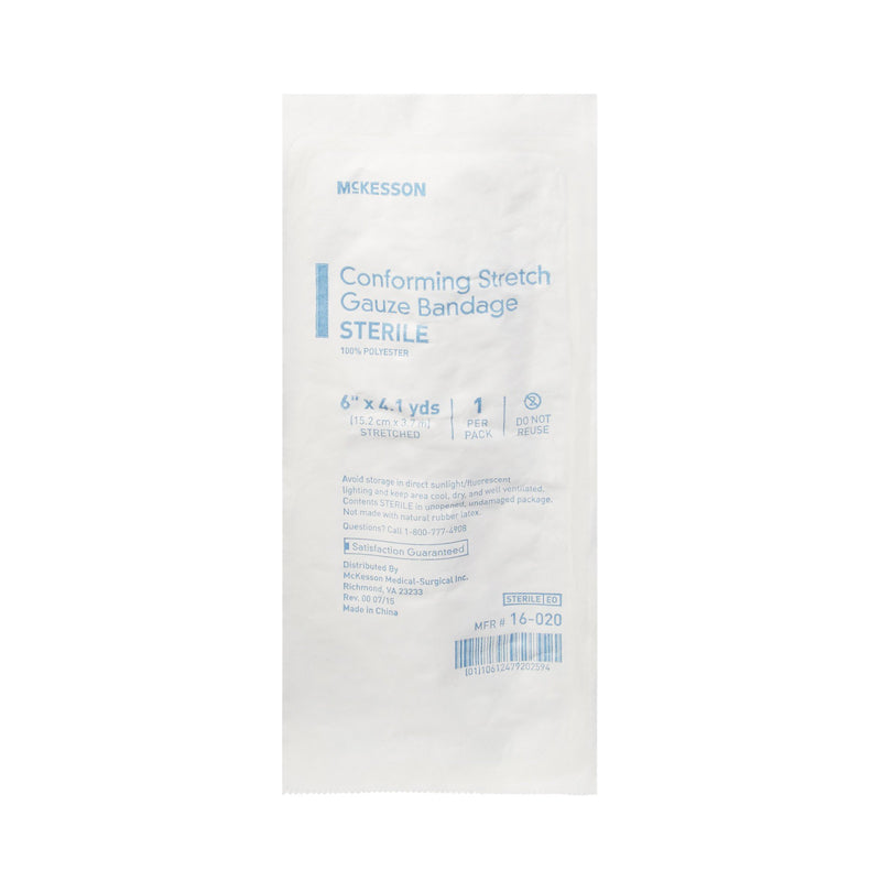 McKesson Sterile Conforming Bandage, 6 Inch x 4-1/10 Yard, 1 Bag of 6 (General Wound Care) - Img 3