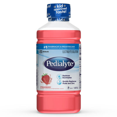 Pedialyte® Strawberry Pediatric Oral Electrolyte Solution, 1 Liter, 1 Case of 8 () - Img 1