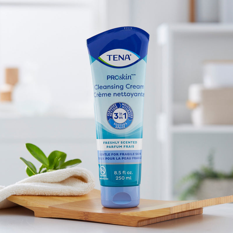 Tena® Body Wash Cleansing Cream, Alcohol-Free, White, 3-in-1 Formula, 8.5 oz, Mild Scent, 1 Each (Skin Care) - Img 6