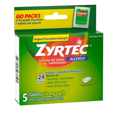 Zyrtec® Cetirizine Allergy Relief, 1 Box (Over the Counter) - Img 1