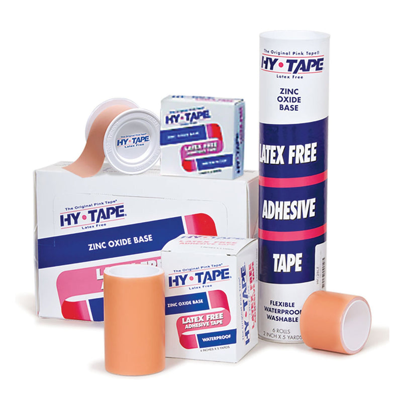 Hy-Tape® Zinc Oxide Adhesive Medical Tape, 1/2 Inch x 5 Yard, Pink, 1 Tube of 24 (General Wound Care) - Img 2