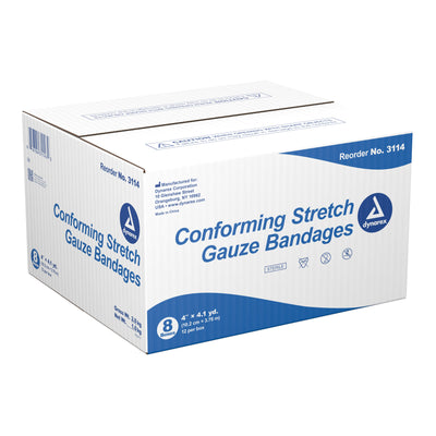 Dynarex® Sterile Conforming Bandage, 4 Inch x 4-1/10 Yard, 1 Box of 12 (General Wound Care) - Img 4