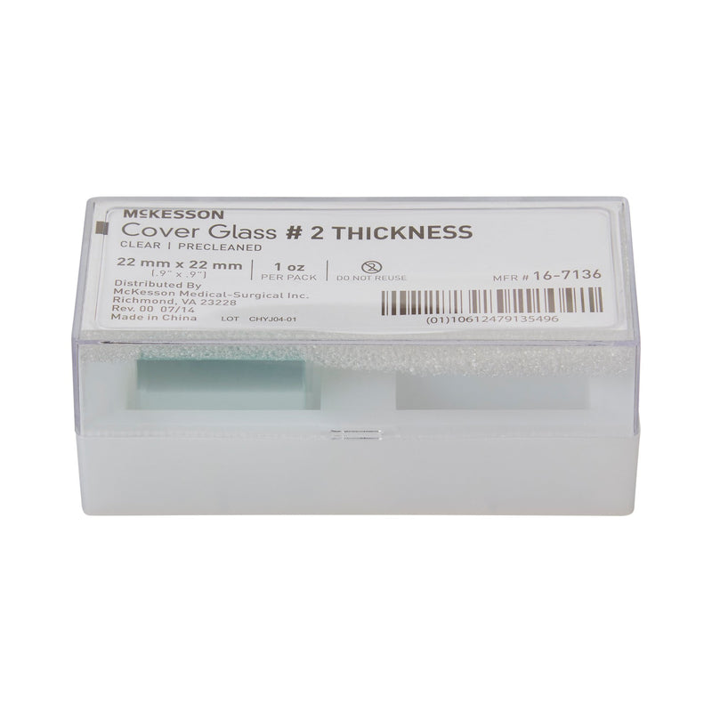 McKesson No. 2 Thickness Cover Glass, 22 x 22 mm, 1 Box of 10 (Laboratory Glassware and Plasticware) - Img 2