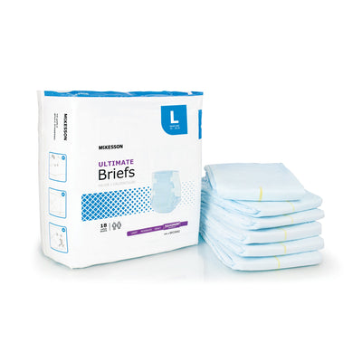 McKesson Ultimate Maximum Absorbency Incontinence Brief, Large, 1 Bag of 18 () - Img 1