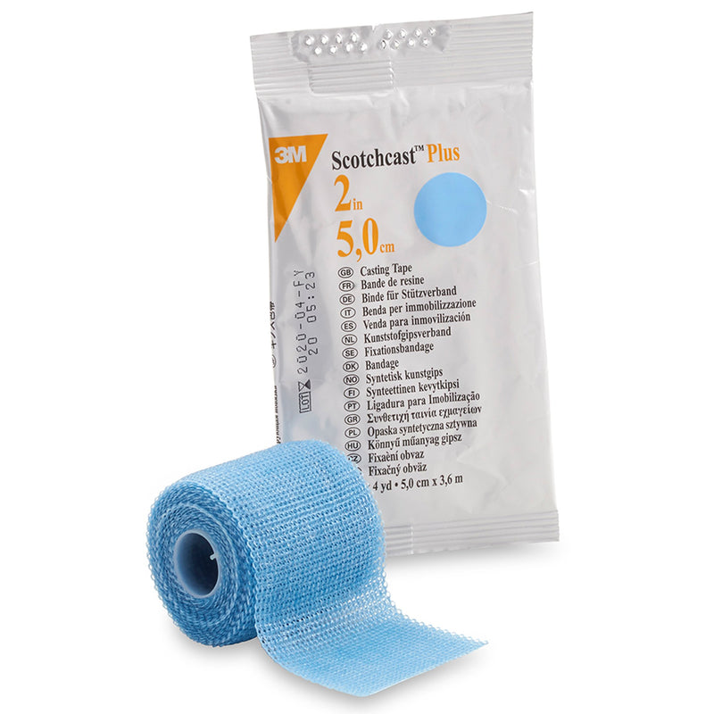 3M™ Scotchcast™ Plus Light Blue Cast Tape, 2 Inch x 4 Yard, 1 Case of 10 (Casting) - Img 1