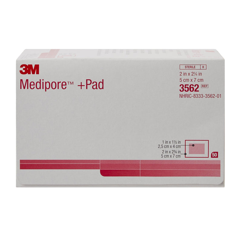 3M™ Medipore™ Sterile Adhesive Dressings, 2 x 2-3/4 Inch, 1 Box of 50 (General Wound Care) - Img 5