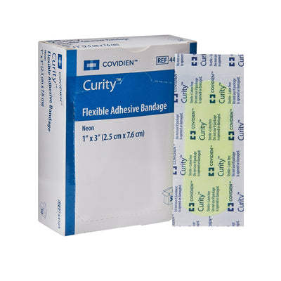 Curity™ Neon Adhesive Strip, 1 x 3 Inch, 1 Case of 1200 (General Wound Care) - Img 1