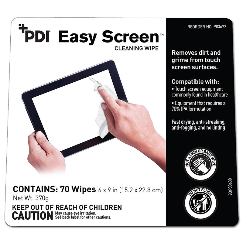 Easy Screen® Cleaning Wipe, 70 per Canister, 1 Case of 840 (Cleaners and Disinfectants) - Img 3