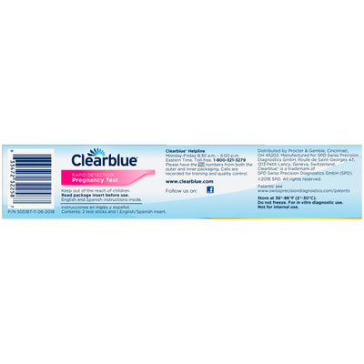 Clearblue® hCG Pregnancy Home Rapid Test Kit, 1 Box of 2 (Test Kits) - Img 5