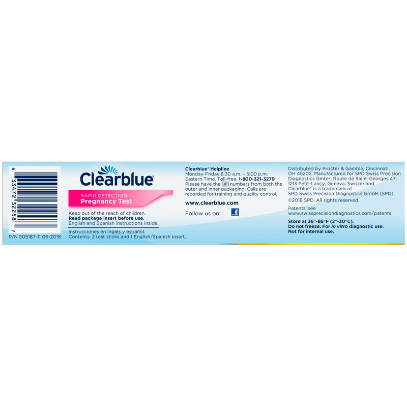 Clearblue® hCG Pregnancy Home Rapid Test Kit, 1 Box of 2 (Test Kits) - Img 5