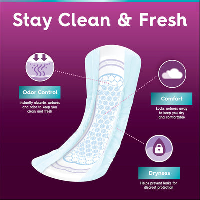 Poise® Fresh Protection™ Ultra Thin Pads, Ultimate Long, 1 Case of 52 () - Img 6