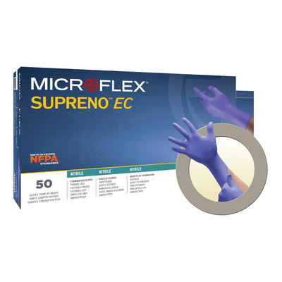 Supreno® EC Nitrile Extended Cuff Length Exam Glove, Extra Large, Blue, 1 Case of 500 () - Img 1