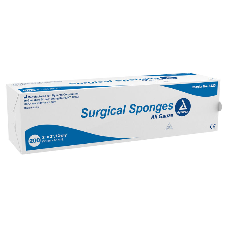 Dynarex® NonSterile Gauze Sponge, 2 x 2 Inch, 1 Box of 200 (General Wound Care) - Img 1