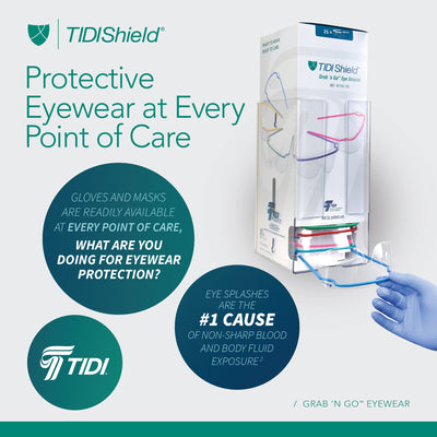 TIDIShield® Grab ‘n Go™ Eye Shields with Dispenser, 1 Case of 4 (Glasses and Goggles) - Img 4