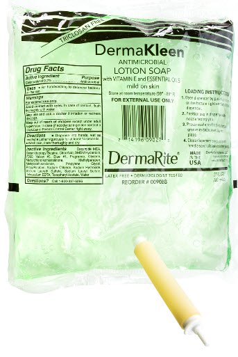 DermaKleen® Antimicrobial Soap 1000 mL Dispenser Refill Bag, 1 Case of 10 (Skin Care) - Img 1