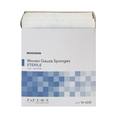 McKesson Sterile Gauze Sponge, 3 x 3 Inch, 1 Box of 40 (General Wound Care) - Img 2