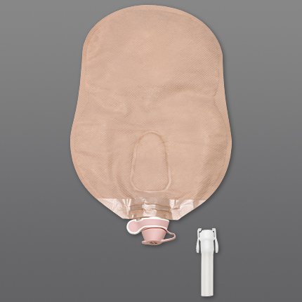 New Image™ Two-Piece Drainable Ultra-Clear Urostomy Pouch, 9 Inch Length, 1¾ Inch Flange, 1 Box of 10 (Ostomy Pouches) - Img 1