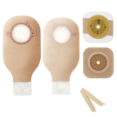 New Image™ Two-Piece Drainable Clear Ileostomy /Colostomy Kit, 12 Inch Length, 2¾ Inch Flange, 1 Box of 5 (Ostomy Pouches) - Img 1