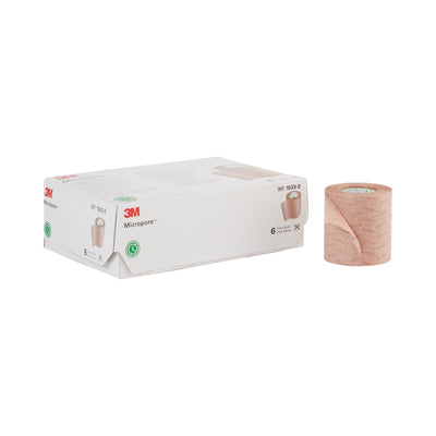 3M™ Micropore™ Paper Medical Tape, 2 Inch x 10 Yard, Tan, 1 Case of 60 (General Wound Care) - Img 1