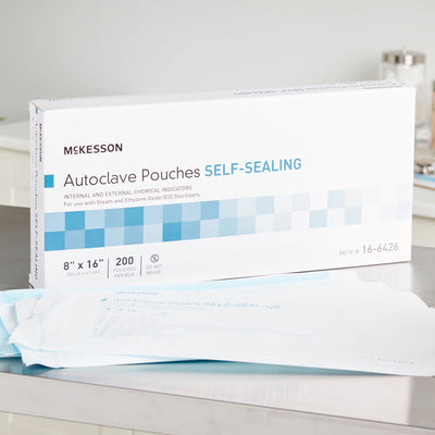 McKesson Sterilization Pouch, 8 x 16 Inch, 1 Box of 200 (Sterilization Packaging) - Img 9