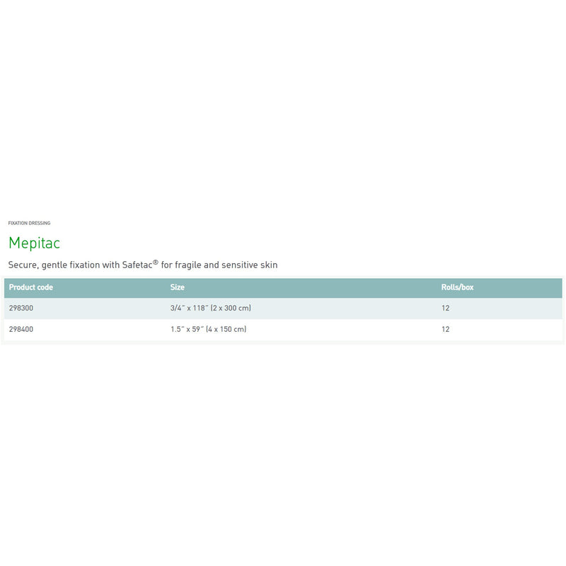 Mepitac® Silicone Medical Tape, 3/4 x 118 Inch, Tan, 1 Pack (General Wound Care) - Img 2